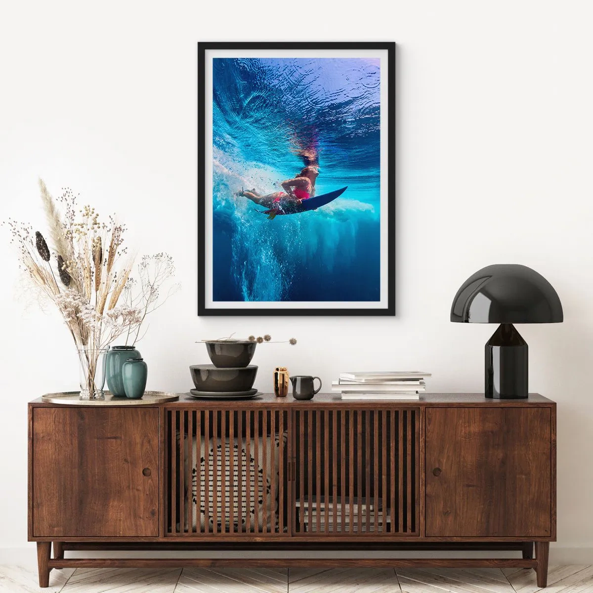 Plakat i sort ramme - Dybden af glæde - 40x50 cm