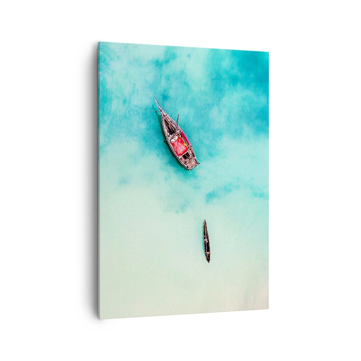 Lærredstryk - Billede på lærred - For på Zanzibars strande, når det overskydende vand... - 70x100 cm