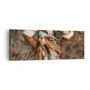 Lærredstryk - Billede på lærred - På vej til kærlighedens sommer - 140x50 cm