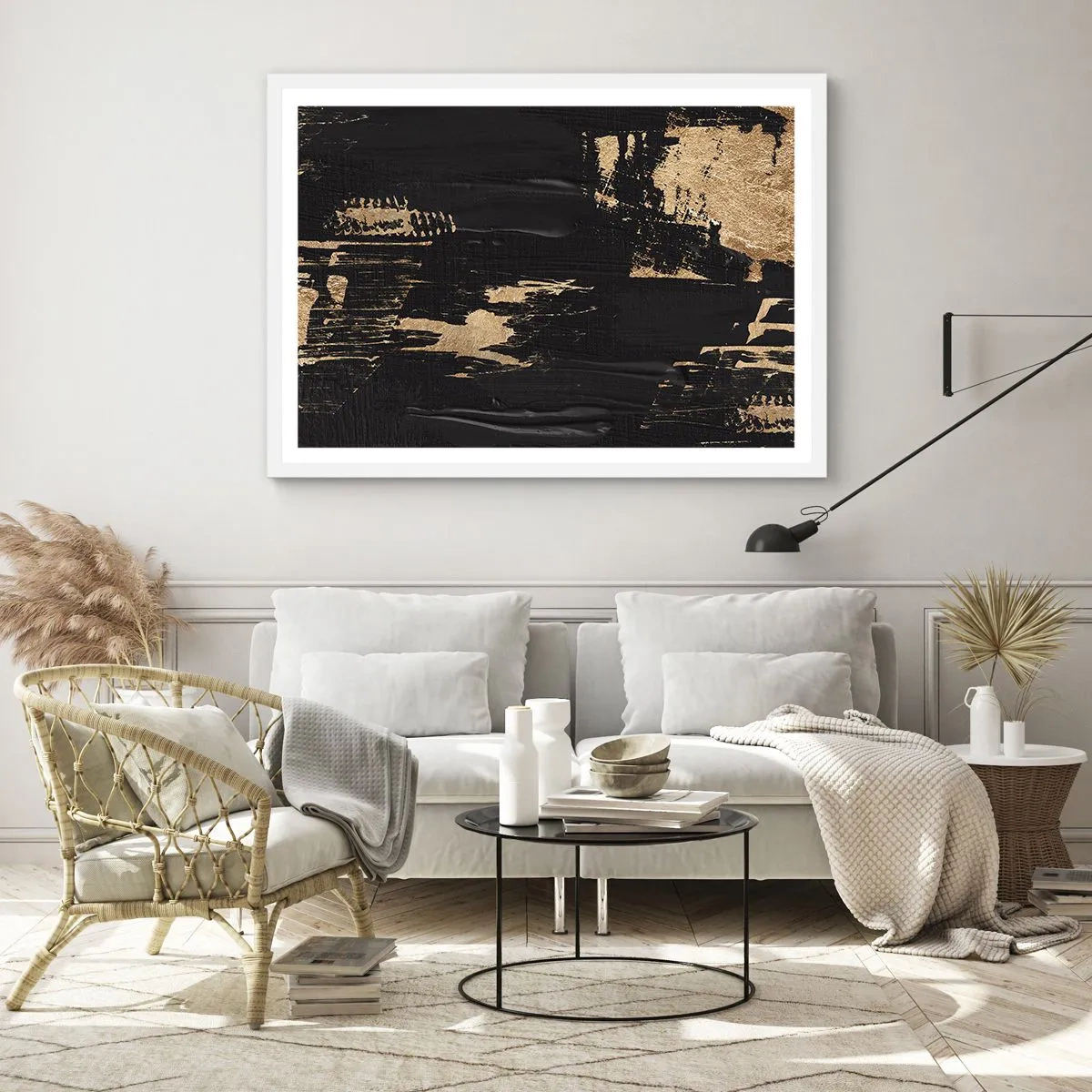 Plakat i hvid ramme - Et spor af berøring - 70x50 cm