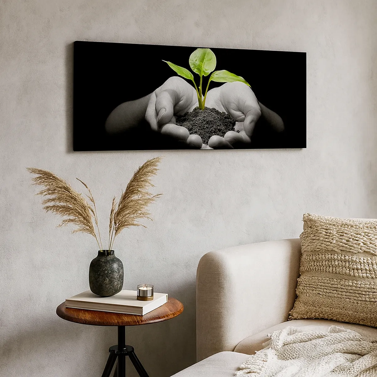 Lærredstryk - Billede på lærred - Jeg elsker naturen, jeg beskytter den - 30x30 cm