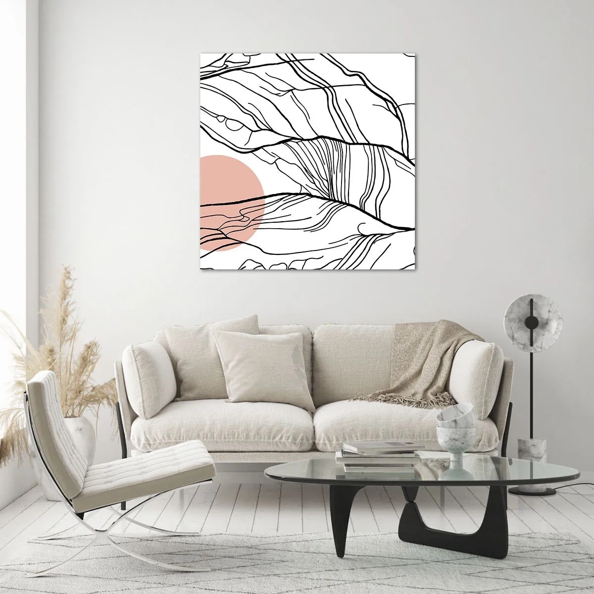 Billede på glas - I et netværk af kviste - 30x30 cm