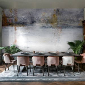 Fototapet Premium Canvas - Bag lufttæppet - Abstraktion, Stykke, Maleri - 250x175 cm