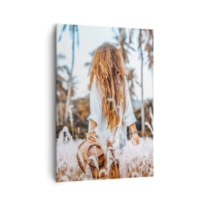 Lærredstryk - Billede på lærred - Født af græsdun - 70x100 cm