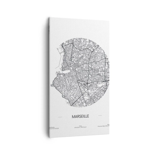 Lærredstryk - Billede på lærred - Marseilles anatomi - 45x80 cm