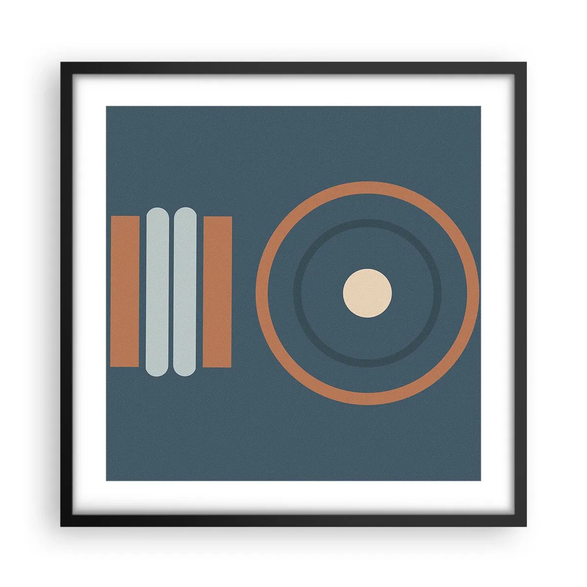 Plakat i sort ramme - Essensen af tingene - 50x50 cm