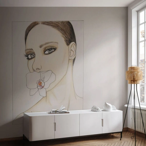 Fototapet på mål Premium Sand - Et symbol på elegance og skønhed - Abstraktion, Stykke, Kvinde