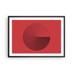Plakat i sort ramme - Cirkulær bevægelse - 70x50 cm