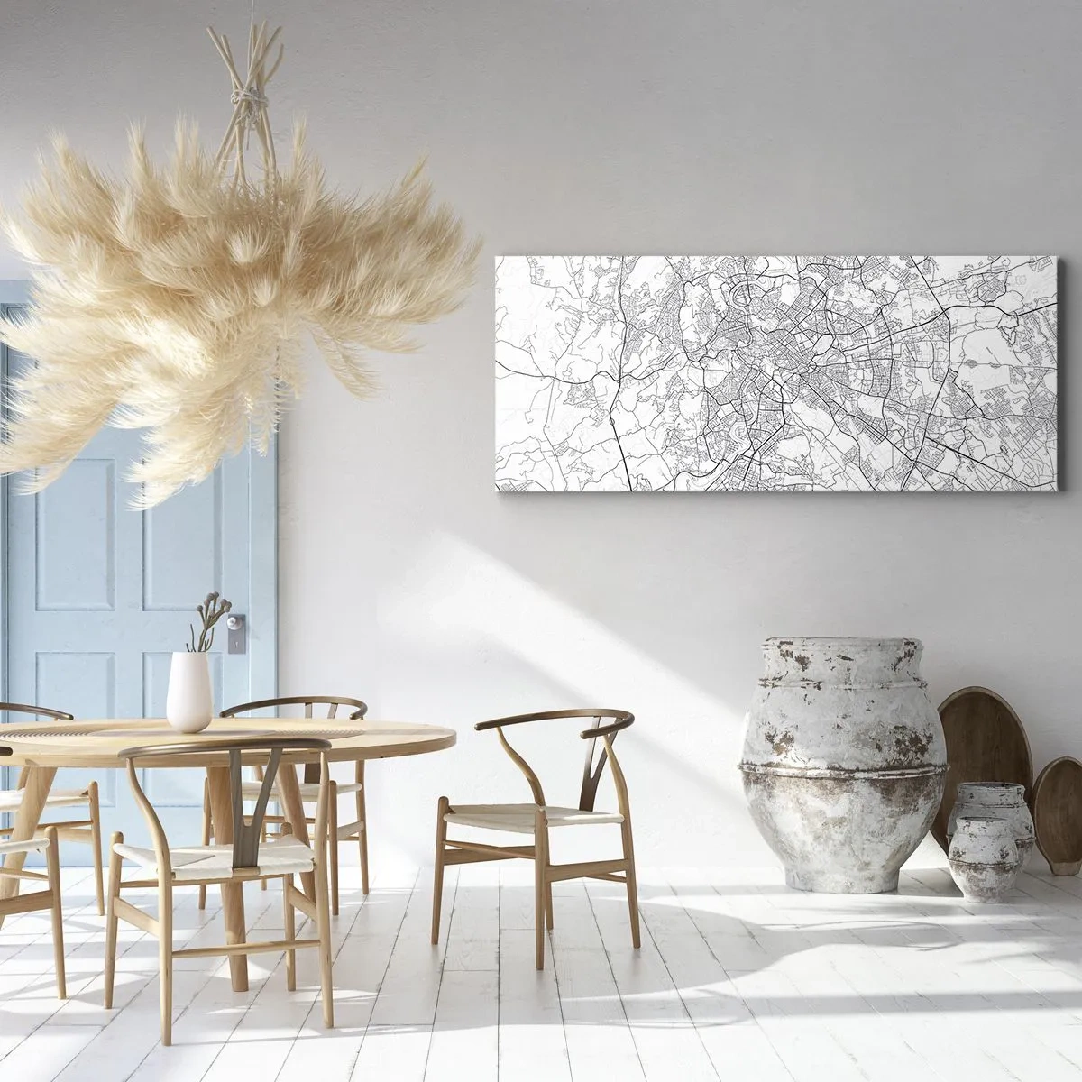 Lærredstryk - Billede på lærred - Romersk cirkel - 160x50 cm