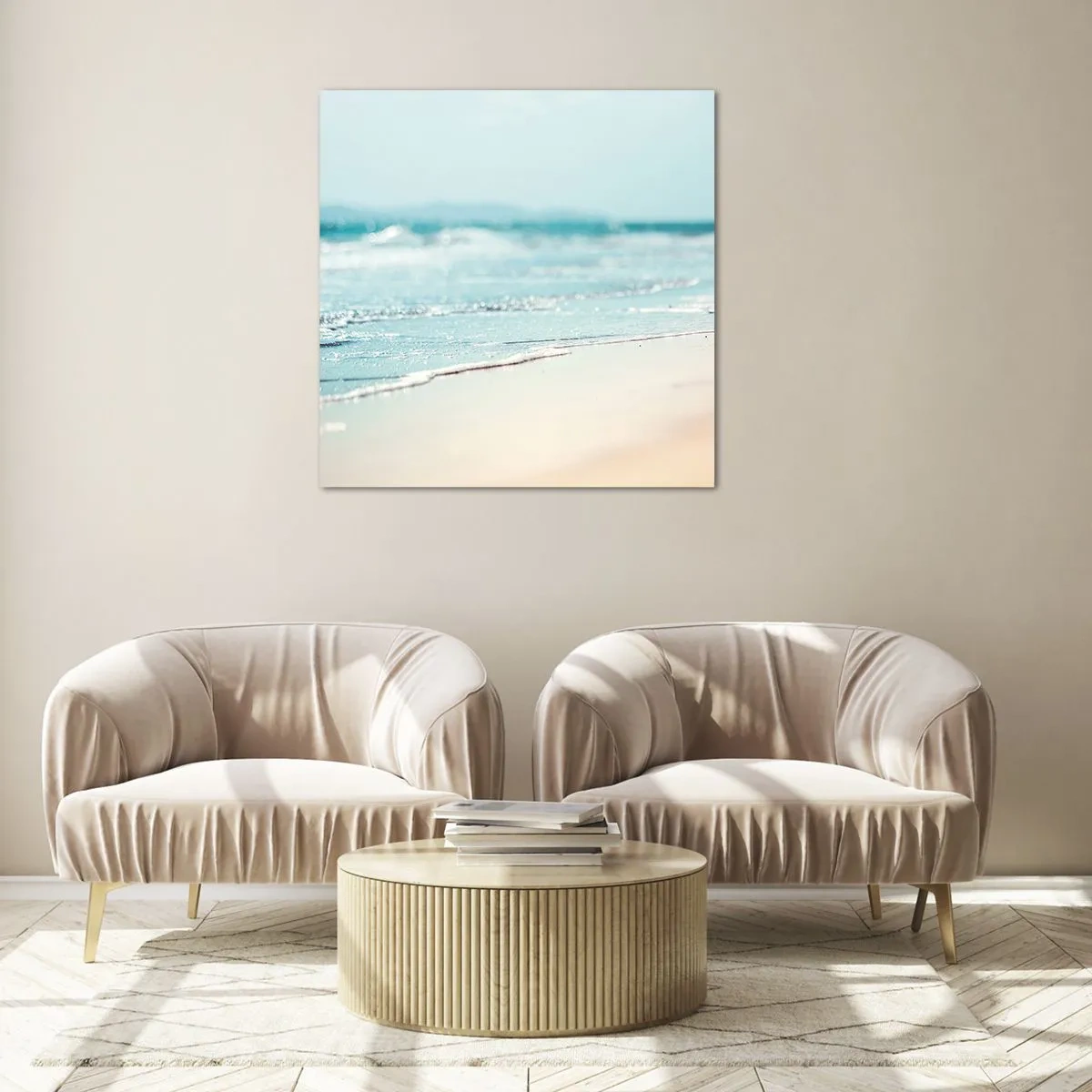 Billede på glas - Varme og støj - 40x40 cm