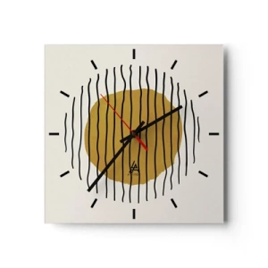 Vægur, Uret - Abstraktion, der skælver af varme - 30x30 cm
