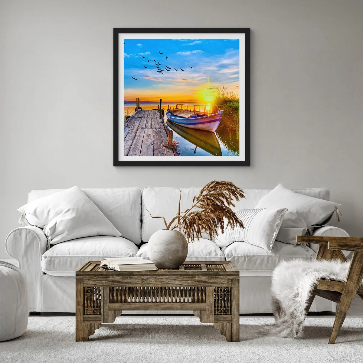 Plakat i sort ramme - Farvel, indtil i morgen - 60x60 cm