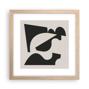Plakat i ramme af lyst egetræ - Sammensæt din egen - 30x30 cm