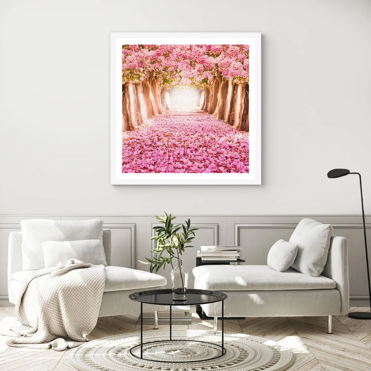 Plakat i hvid ramme - Vejen til paradis - 30x30 cm