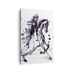 Lærredstryk - Billede på lærred - Sort ridder - 80x120 cm