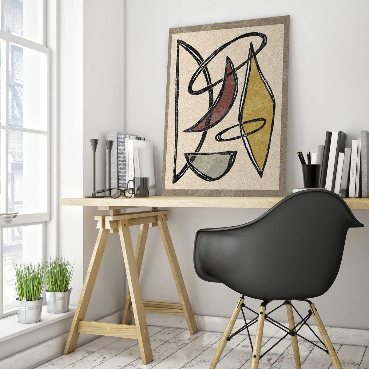 Billede på glas - Vertikaler og niveauer - 50x70 cm