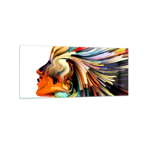 Billede på glas - En eksplosion af fantasi - 120x50 cm