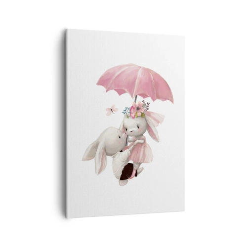 Lærredstryk - Billede på lærred - Det er kærlighed - 50x70 cm