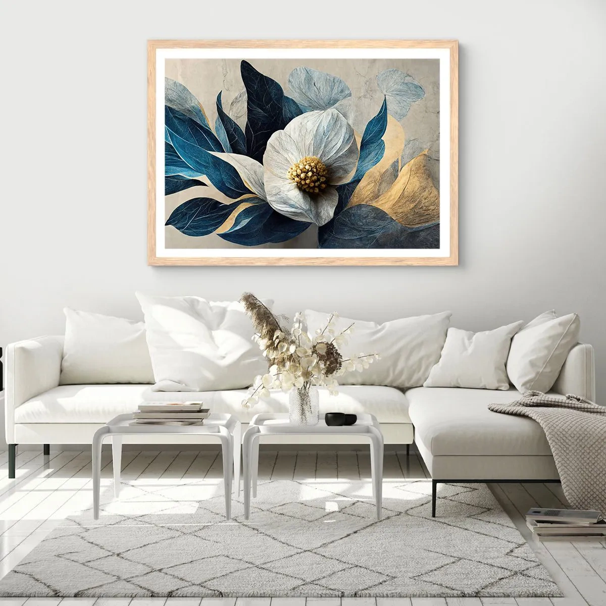 Plakat i ramme af lyst egetræ - Har et hjerte af guld - 91x61 cm