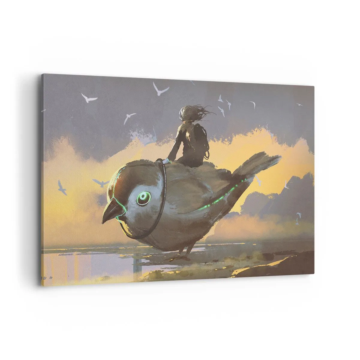 Lærredstryk - Billede på lærred - Et stop på en fantastisk rejse - 120x80 cm