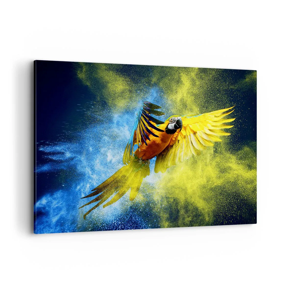 Lærredstryk - Billede på lærred - I det blå-gyldne støv - 100x70 cm