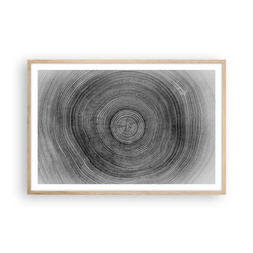 Plakat i ramme af lyst egetræ - Et tegn på tiden - 91x61 cm