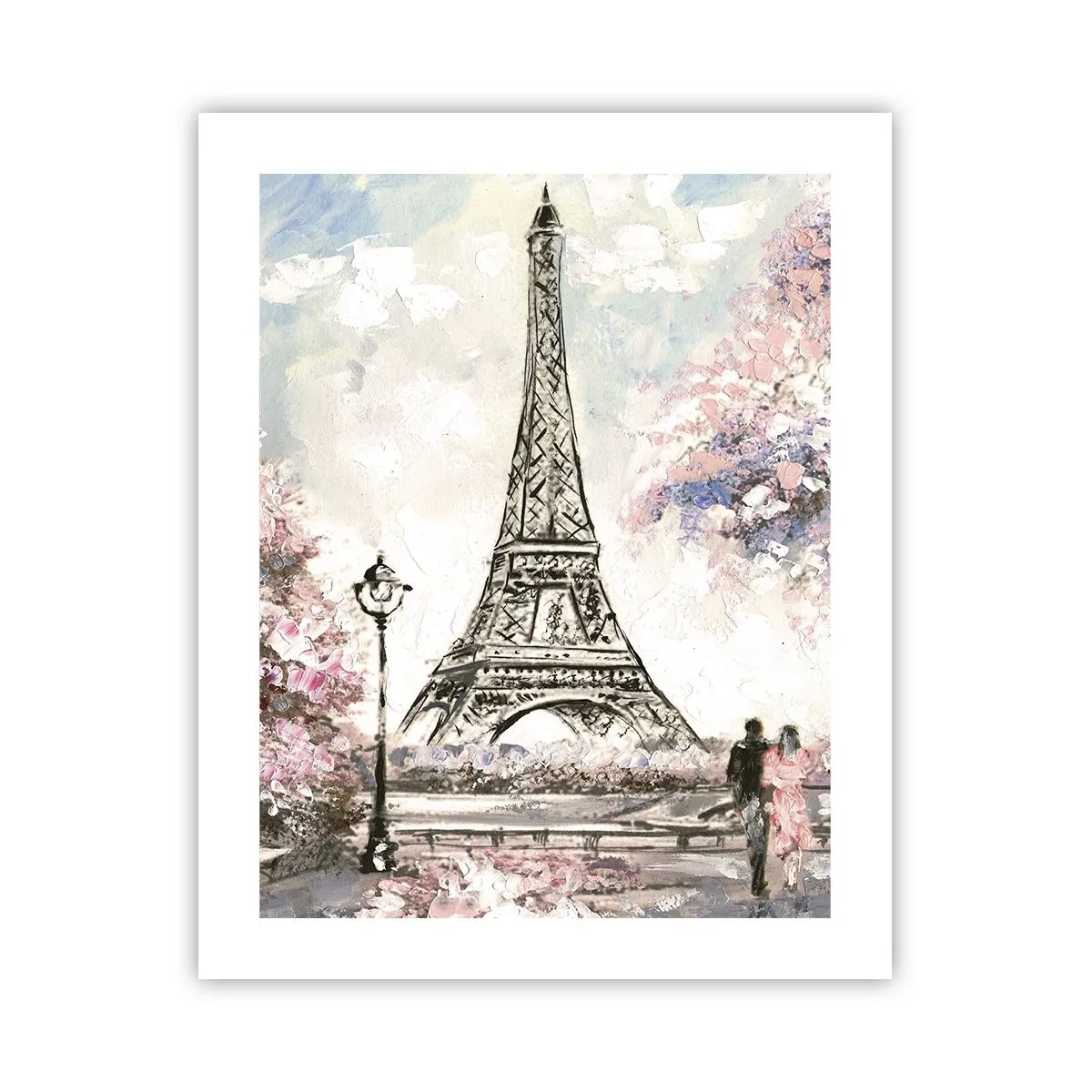 Plakat - April gåtur rundt i Paris - 40x50 cm