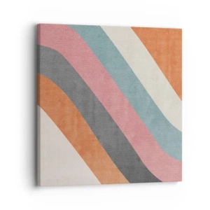 Lærredstryk - Billede på lærred - Diagonal komposition - bevægelse - 30x30 cm