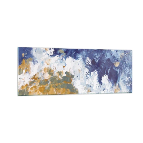 Billede på glas - Elementernes dans - 140x50 cm