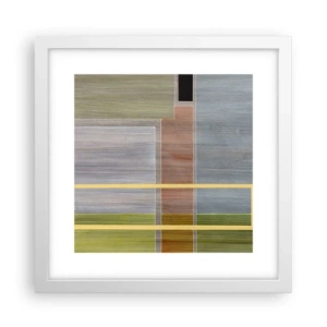 Plakat i hvid ramme - Lige og rolig - 30x30 cm