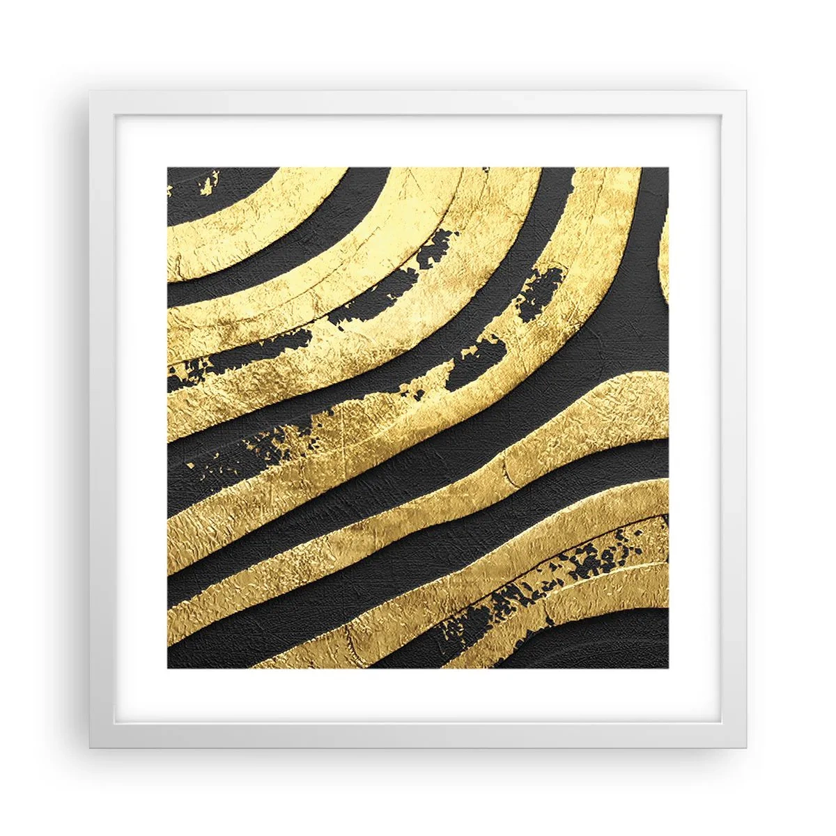 Plakat i hvid ramme - Alt flyder - 40x40 cm