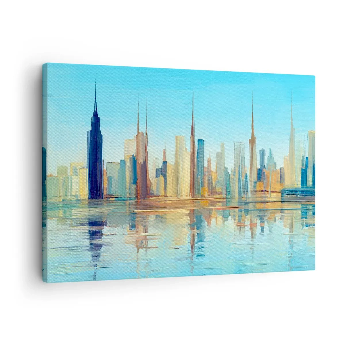 Lærredstryk - Billede på lærred - Solrig metropol - 70x50 cm