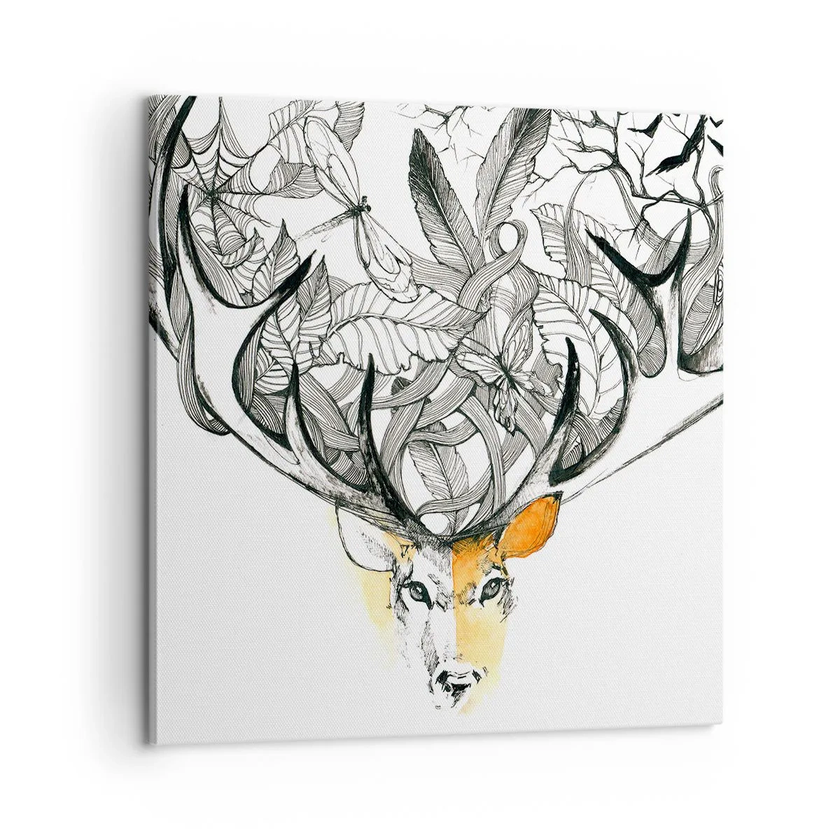 Lærredstryk - Billede på lærred - Horn af overflod - 60x60 cm