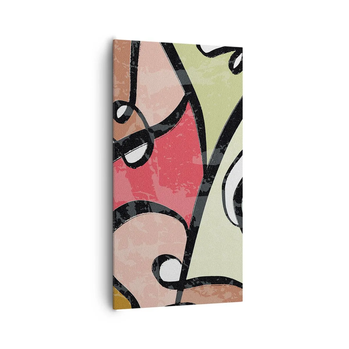 Lærredstryk - Billede på lærred - Pirouetter blandt farver - 65x120 cm