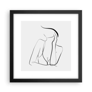 Plakat i sort ramme - På bølgen af en drøm - 30x30 cm