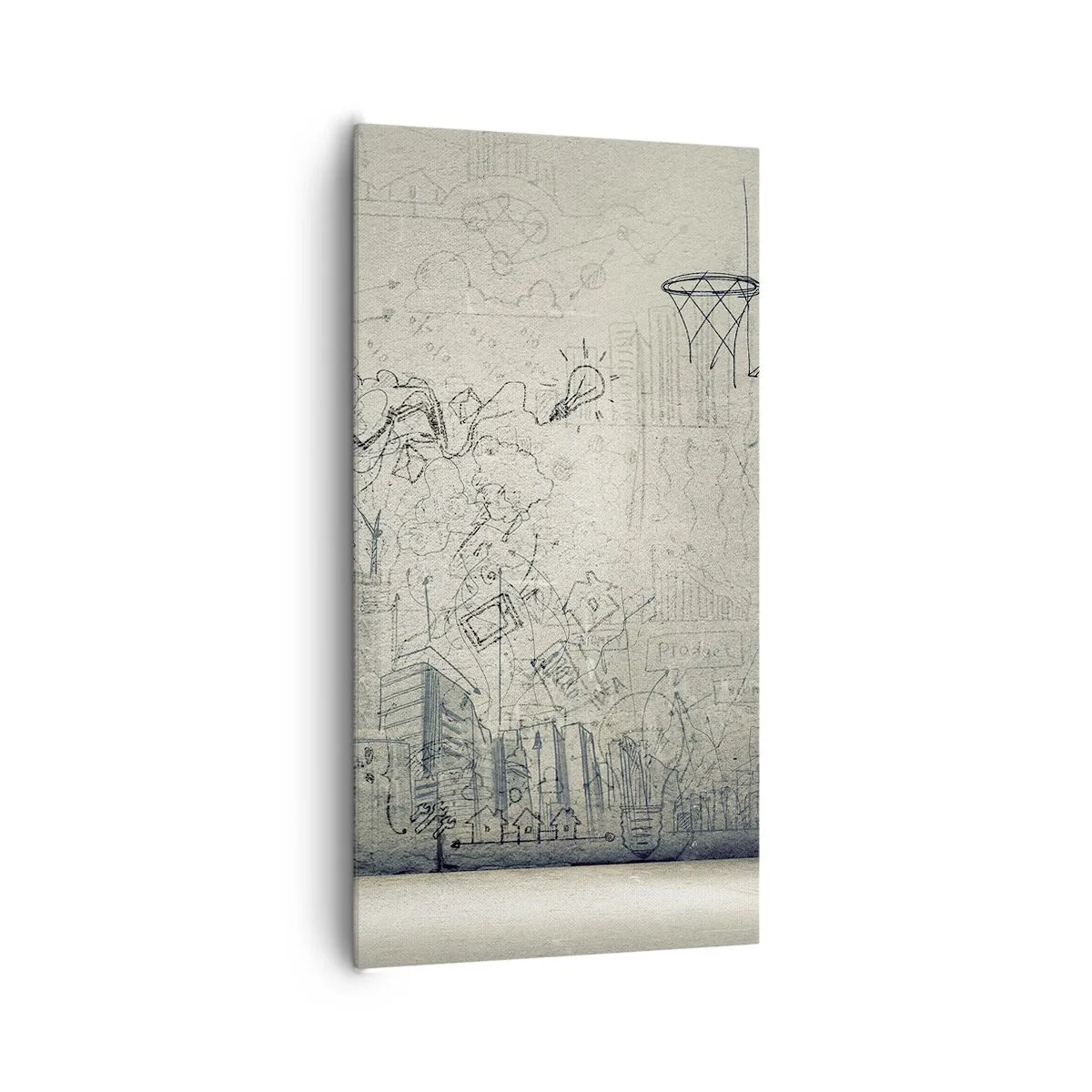 Lærredstryk - Billede på lærred - Mit vidunderlige byliv - 65x120 cm