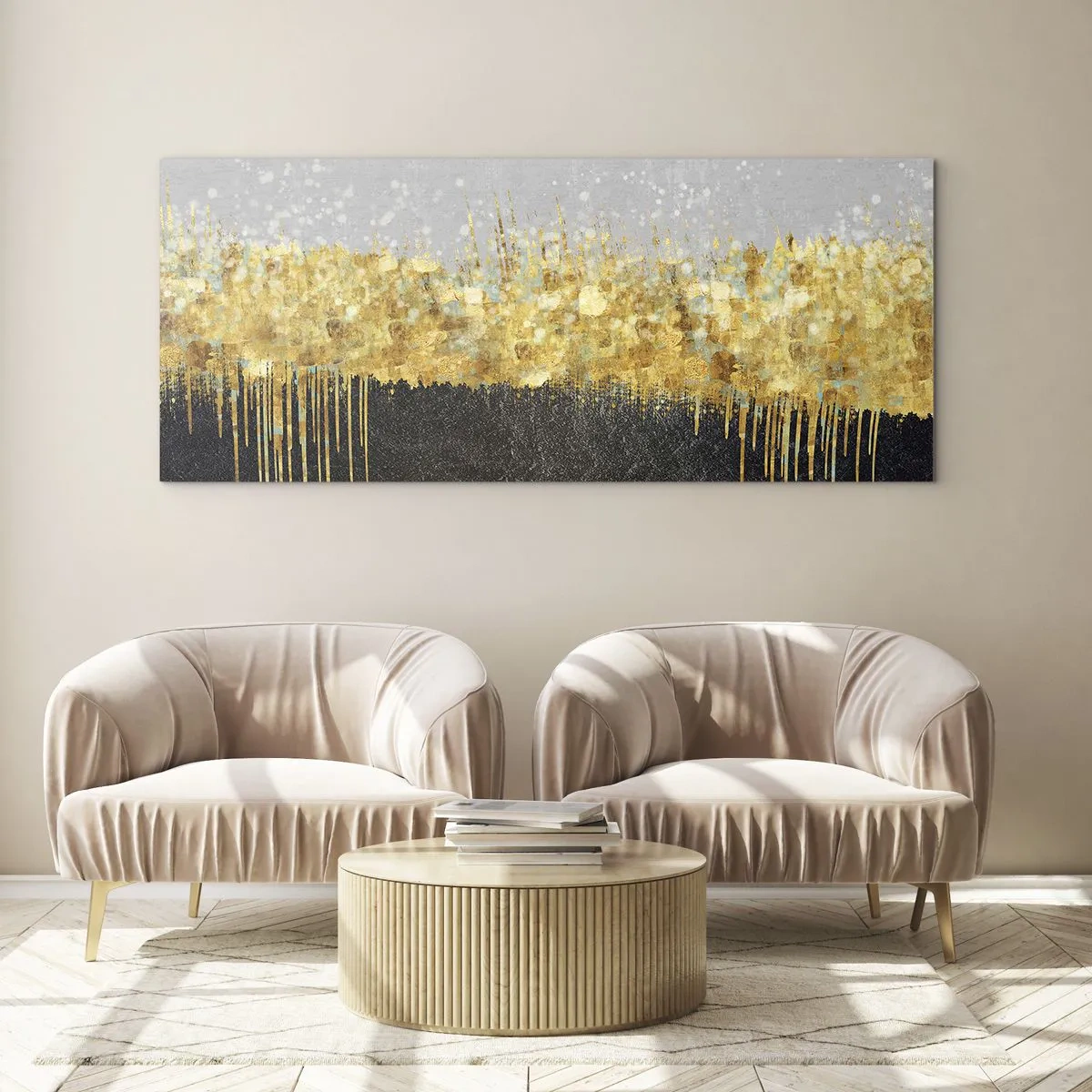 Billede på glas - Indad og opad - 140x50 cm