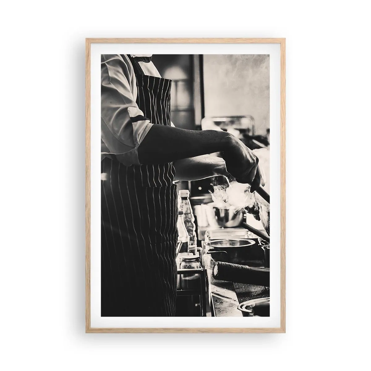 Plakat i ramme af lyst egetræ - Smagernes alkymi - 61x91 cm