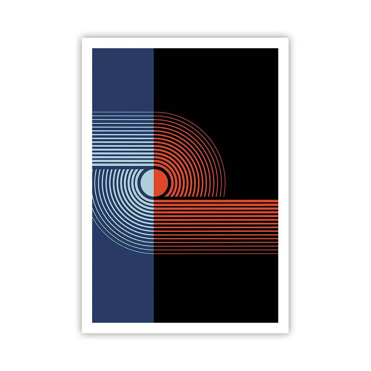 Plakat - I en geometrisk omfavnelse - 70x100 cm
