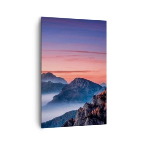 Lærredstryk - Billede på lærred - Over dalene - 80x120 cm