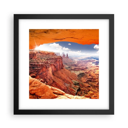 Plakat i sort ramme - Udskåret af naturen selv - 30x30 cm