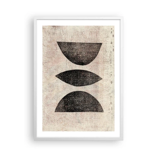 Plakat i hvid ramme - Etnisk abstraktion - 50x70 cm