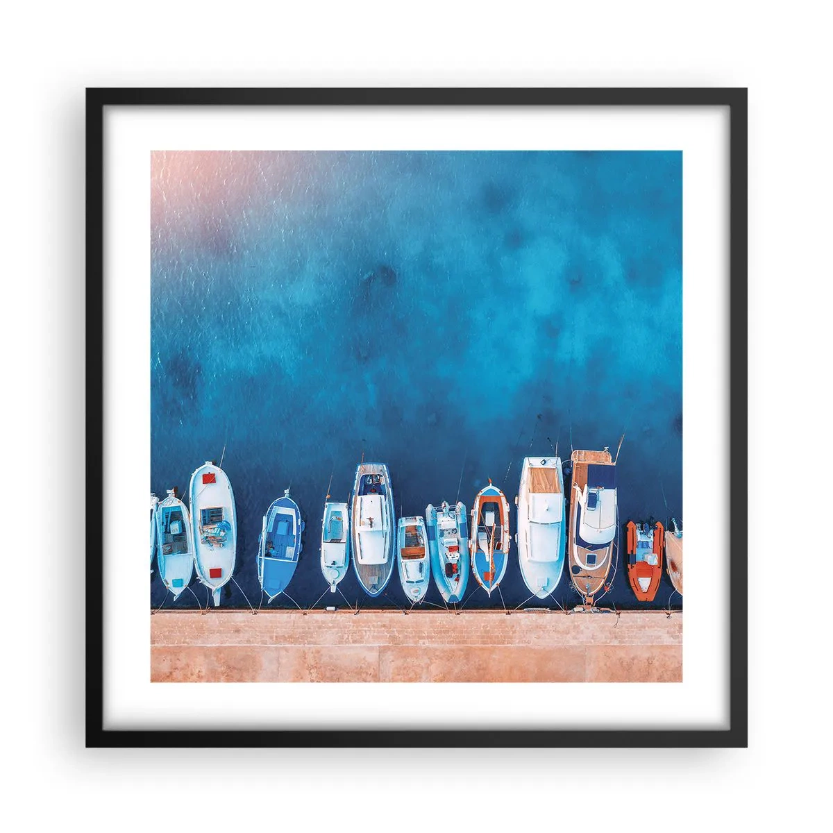 Plakat i sort ramme - I én række - 50x50 cm