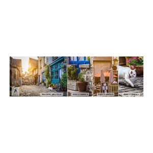 Prøve Fototapet Selvklæbende Deluxe Sticker - Byens hvide spøgelse - By, Frankrig, Arkitektur - 100x30 cm