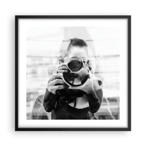 Plakat i sort ramme - Skaber og materiale - 50x50 cm