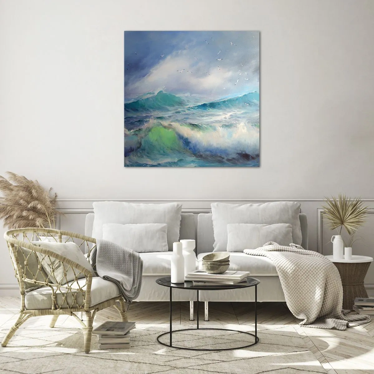 Billede på glas - "Hvirvelvinden hylede af triumf ...’ - 60x60 cm