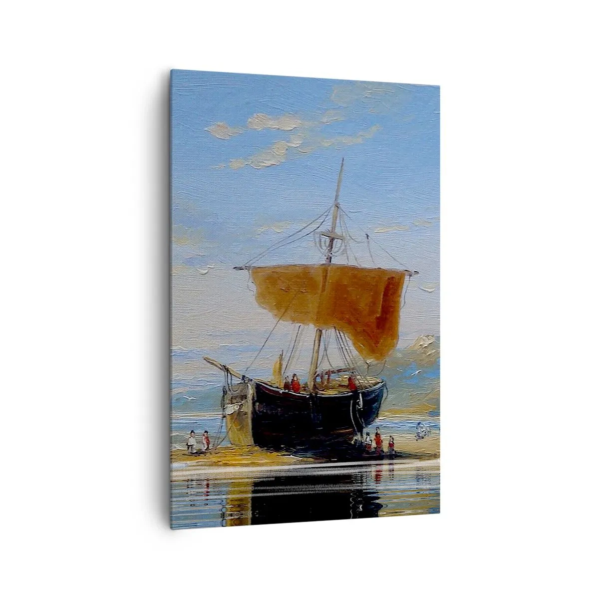 Lærredstryk - Billede på lærred - Vand, jord, luft - 80x120 cm