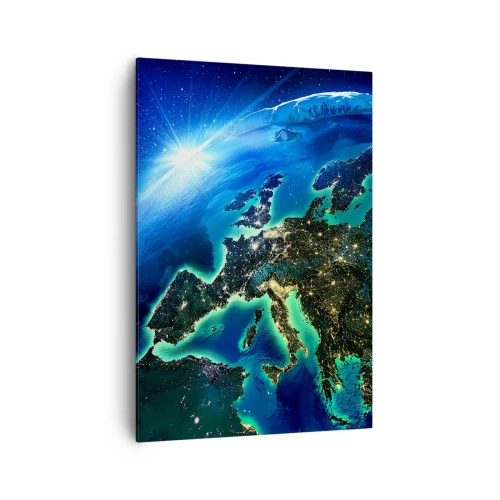 Lærredstryk - Billede på lærred - Et funklende Europa - 70x100 cm
