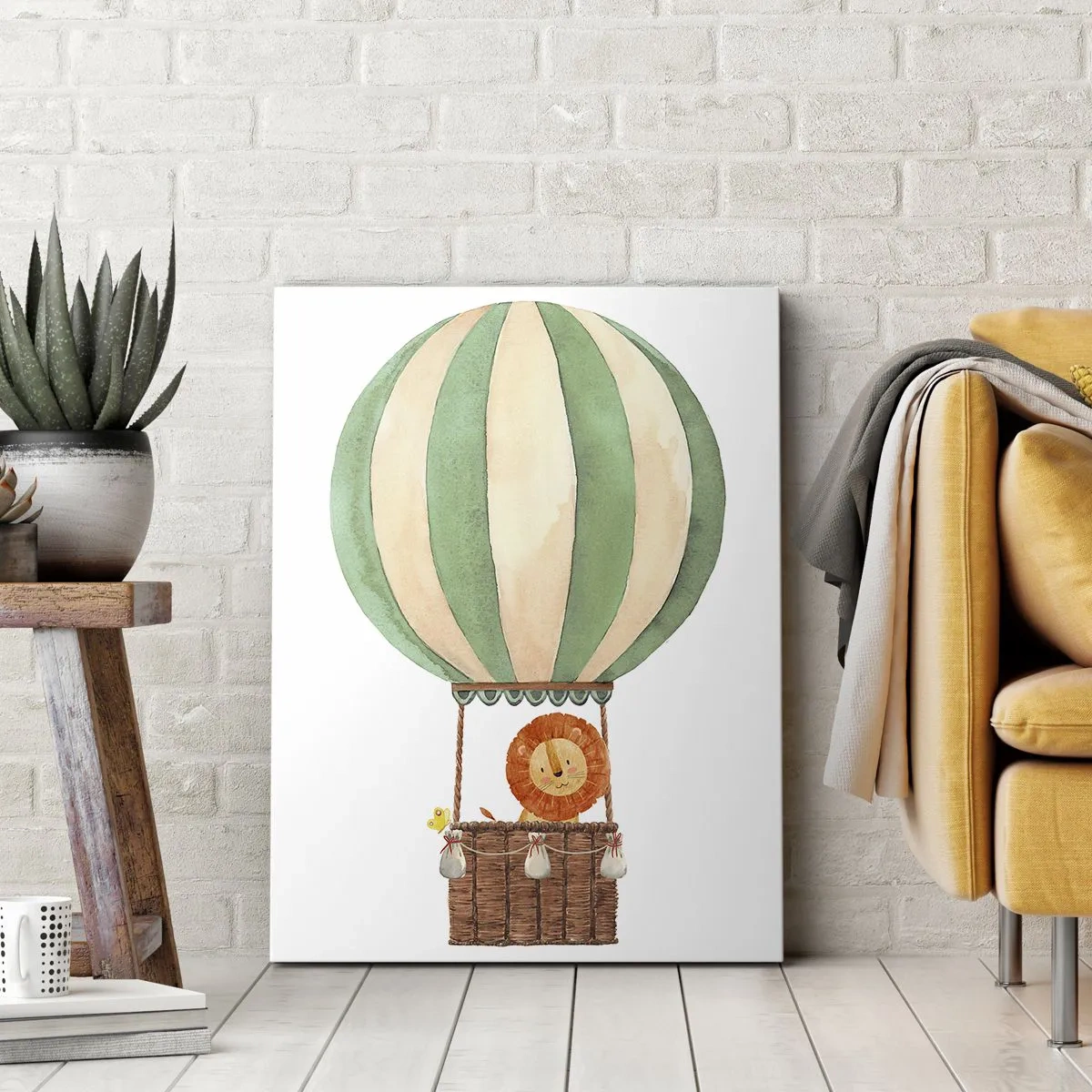 Lærredstryk - Billede på lærred - Leons rejser - 55x100 cm