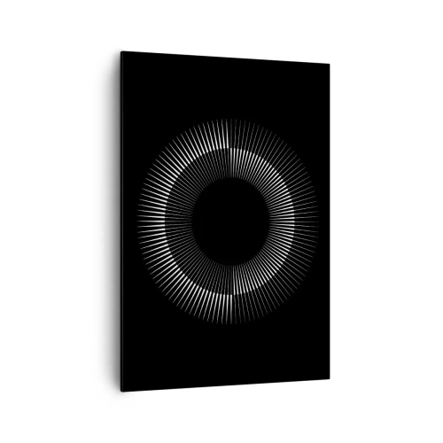 Lærredstryk - Billede på lærred - Sort sol - 70x100 cm